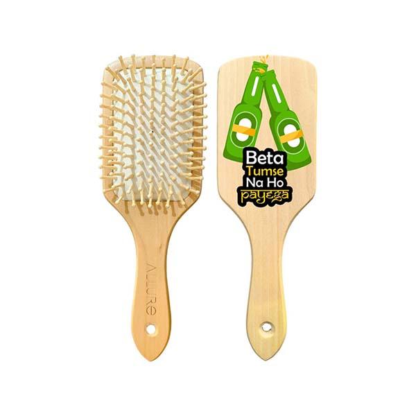 Allure Personalised Paddle Hair Brush Beer Bottles Print 1's - Hair Brushes