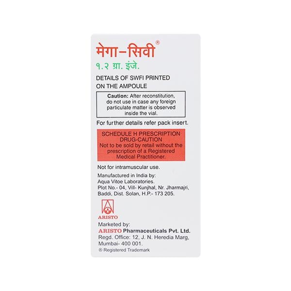 Mega CV 1.2Gm Injection 1's - Bacterial Infections-Pen
