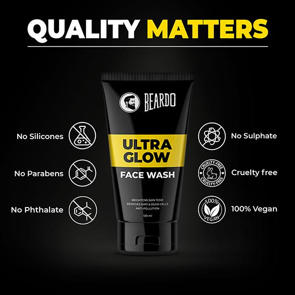 Beardo Ultraglow Face Wash 100ml - Face Washes