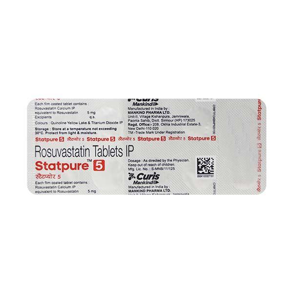 STATPURE 5mg Tablet 10's - High Cholesterol-Dys