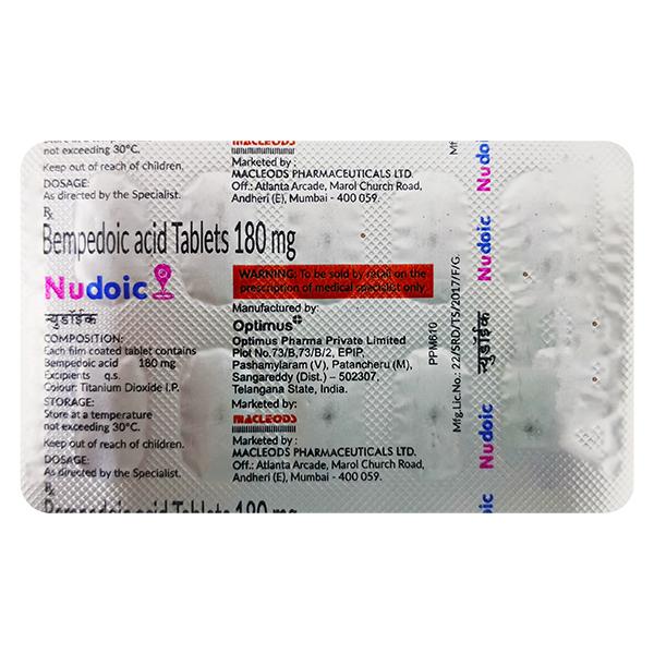 NUDOIC 180 Tablet 10's - High Cholesterol-Dys
