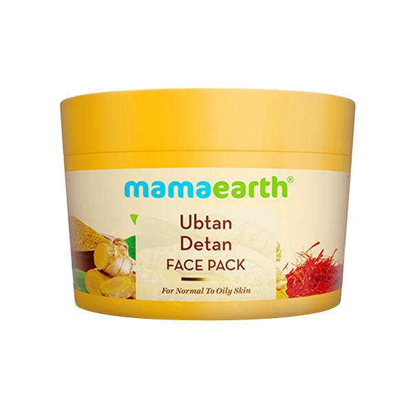 Netmeds | Mamaearth Ubtan Detan Face Pack with Turmeric & Saffron for Normal to Oily Skin 200 gm