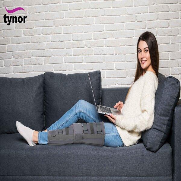 Tynor Knee Immobiliser 22 Inches (D-28)(37 cm - 43 cm) - Grey (S) 1's - Knee/Leg Supports