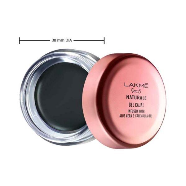 Lakme 9 to 5 Natural Gel Kajal Black 3 gm - Kajal & Kohls