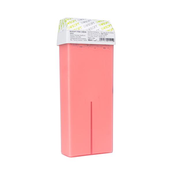 Biosoft Pink Cream Wax Refill Roll On Wax 100 ml - Shaving & Hair Removal
