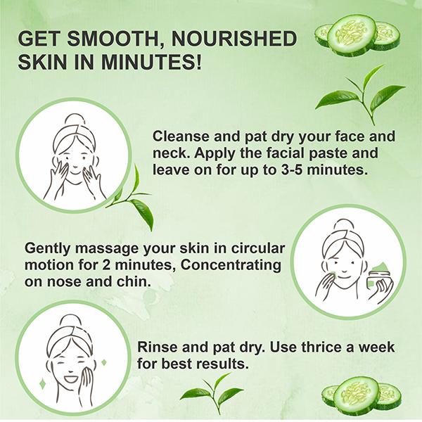 Kazarmaa Cucumber and Green Tea - Exfoliating Face Scrub 150 gm - Face Packs