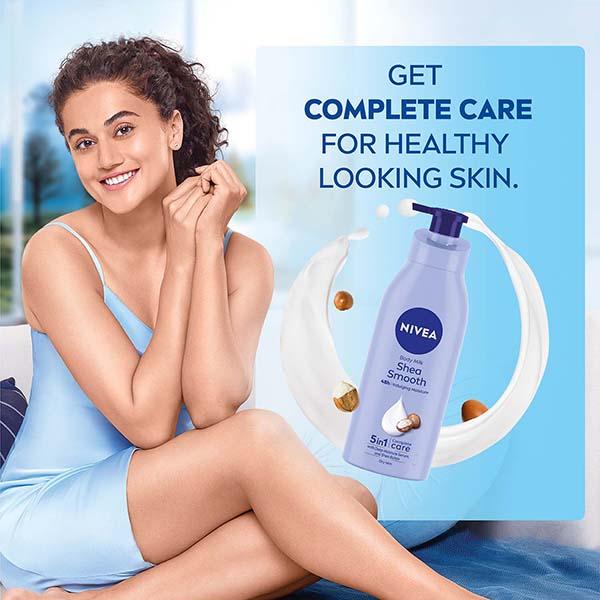 Nivea New 5 In 1 Body Milk Shea Smooth with Deep Moisture Serum & Shea Butter, Dry Skin 400ml - Body Butter
