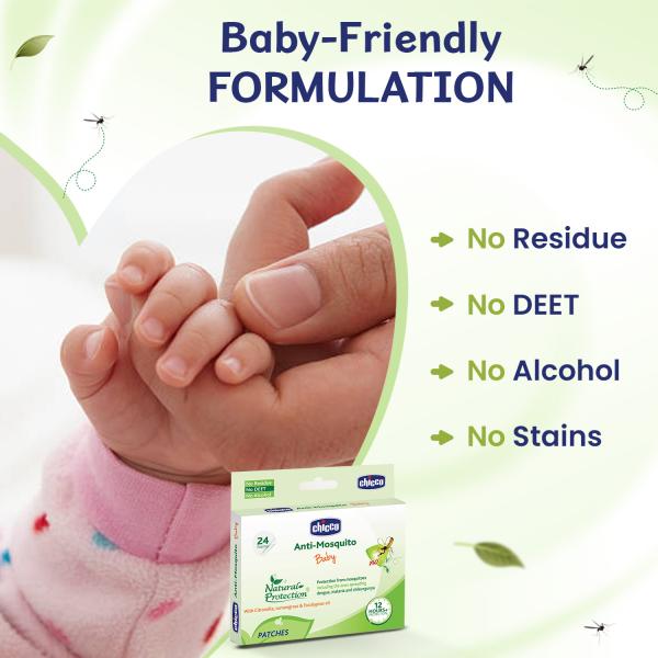 Chicco Baby Anti Mosquito Natural Protection Patches 24's - Mosquito Repellent