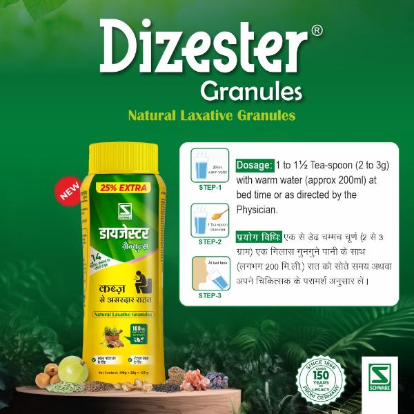 Dr. Willmar Schwabe Dizester Granules (100 g + 25 g) 125 g - Digestive Care