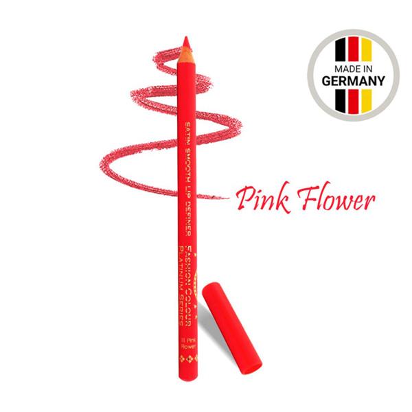 Fashion Colour Satin Smooth Lip Definer, 11 Pink Flower 1.41 gm - Lip Liners