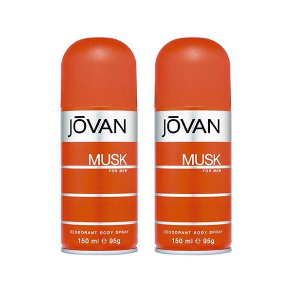 Jovan Musk Deodorant Body Spray 150ml each 2's - Men Deodorants/Roll-Ons