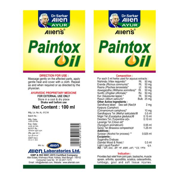 Allen Paintox Oil 100 ml (Pack of 2) 1's - Personal Care (Ayush)