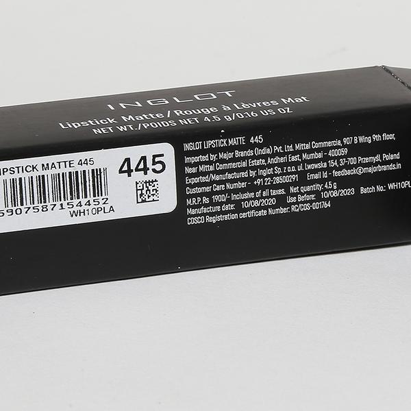 Inglot Lipstick Matte 445 4.5 gm - Lipsticks