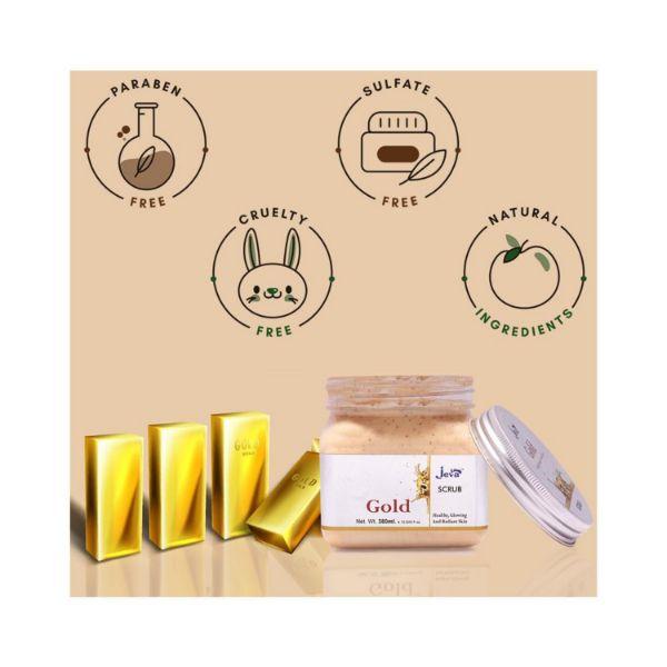 Jeva Gold Scrub for Healthy Glowing and Radiant Skin 380 ml - Scrubs & Exfoliants