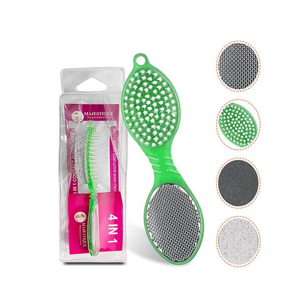 Netmeds | Majestique 4 in 1 Compact Foot Care for Legs - Foot Brush and Pedicure Tool - Color May Vary 1's