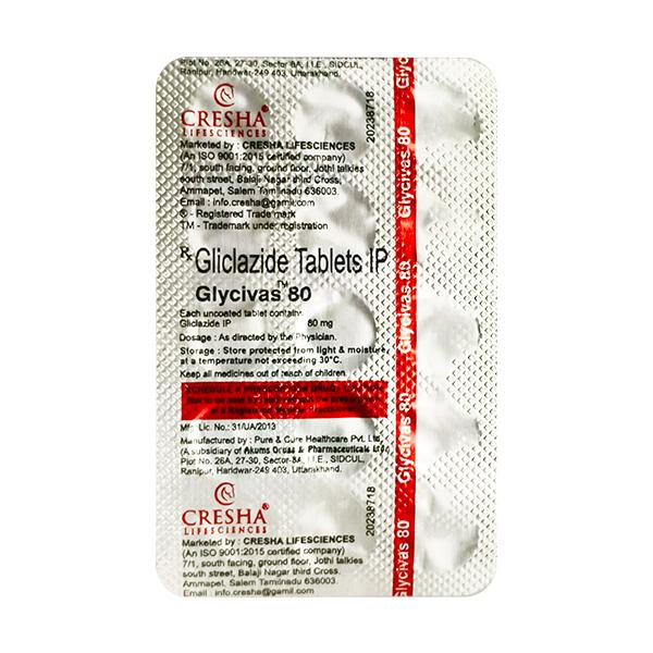 GLYCIVAS 80 Tablet 15's - Diabetes-Ant