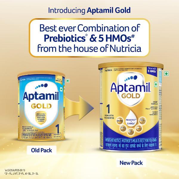 Aptamil Gold Stage 1 (Upto 6 Months) Powder 400 gm (Tin) - Baby And Infant Supplements