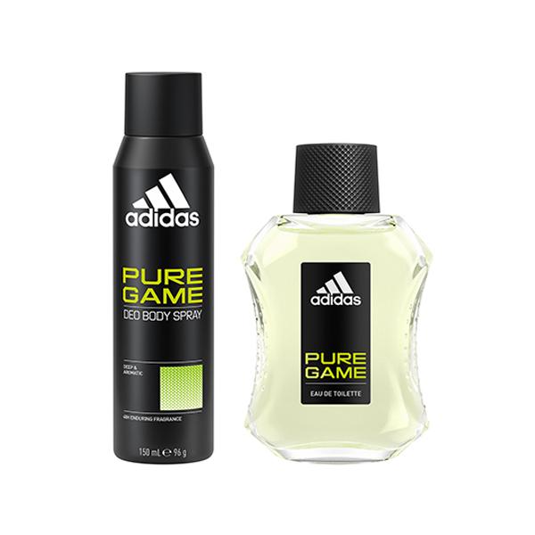 Adidas Pure Game Eau De Toilette 100ml + Deodorant Spray 150ml 2's - Men Deodorants/Roll-Ons