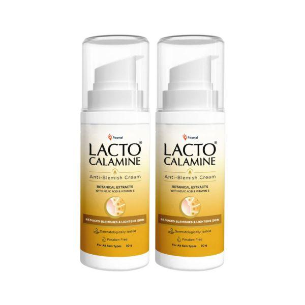 Netmeds | Lacto Calamine Anti Blemish cream for pigmentation & blemish removal & brighten skin tone. 30gm 2's