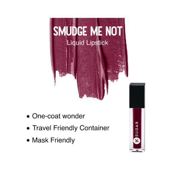 Sugar Cosmetics Smudge Me Not Liquid Mini Lipstick 30 Peony Genie 1.1 ml - Liquid Lipsticks