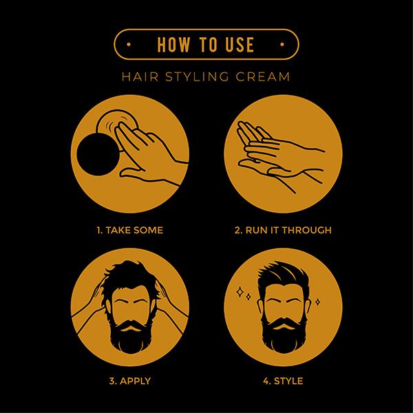 Men Deserve Hair Styling Cream (Medium Hold) + Nourishment Anti Dandruff 100gm - Hair Creams