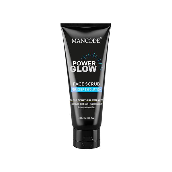 Netmeds | Mancode Power Glow Face Scrub for Men - Deep Exfoliation & Hydration with Natural Ingredients 100 gm