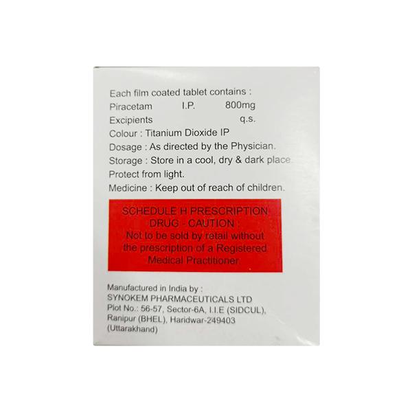 ZEEBRAIN 800mg Tablet 10's - Nootropics And Neurotrophics