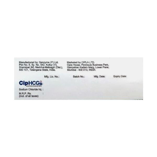 CIPHCG HP 5000iu Injection 1's - Hormonal Therapy-Tro