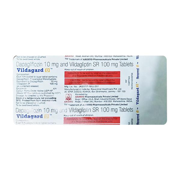 VILDAGARD D Tablet 10's - Diabetes-Ant