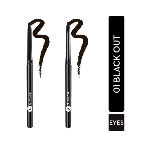 Sugar Cosmetics Kohl Of Honour Intense Kajal 01 Black Out 0.25 gm each 2's - Kajal & Kohls