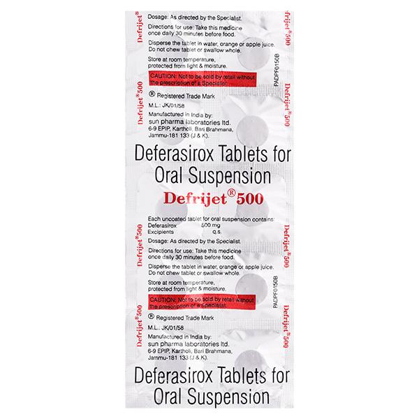 Defrijet 500mg Tablet 10'S - Poisoning/Overdose-Ant