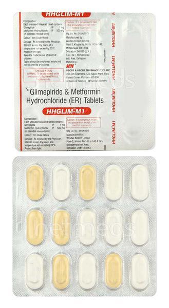 Hhglim M1 Tablet 15'S - Diabetes-Ant