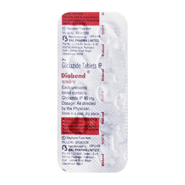 Diabend 80mg Tablet 10'S - Diabetes-Ant