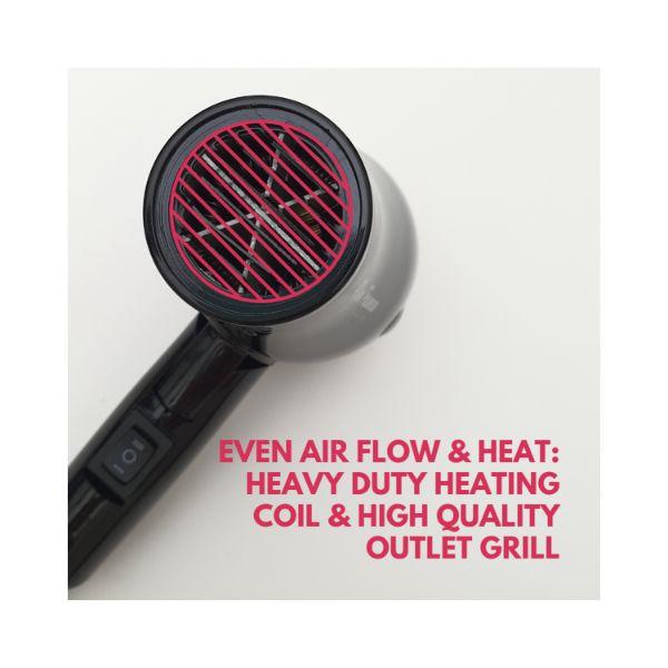 Alan Truman Mini Dryer - 1000 Watts Dc Motor Hair Dryer - Black 1's - Hair Dryers