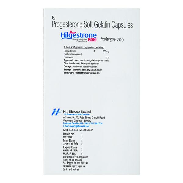 Hilgestrone 200mg Capsule 10'S - Hormonal Therapy-Oes