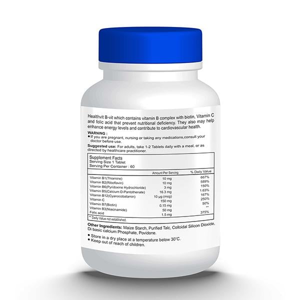 HealthVit B-Vit Multivitamin Tablet 60's - Multi-Vitamins