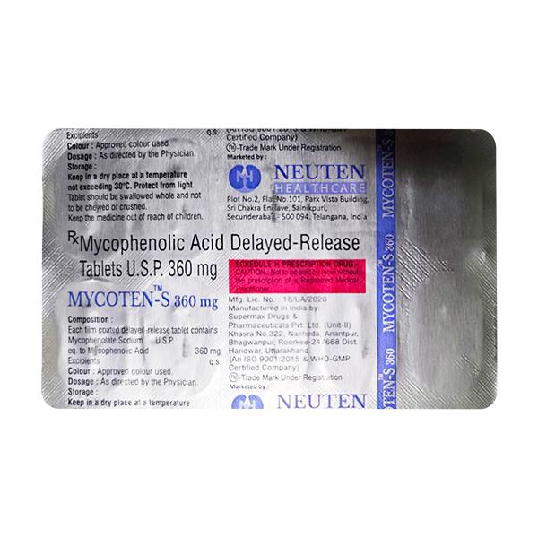 MYCOTEN S 360mg Tablet 10's