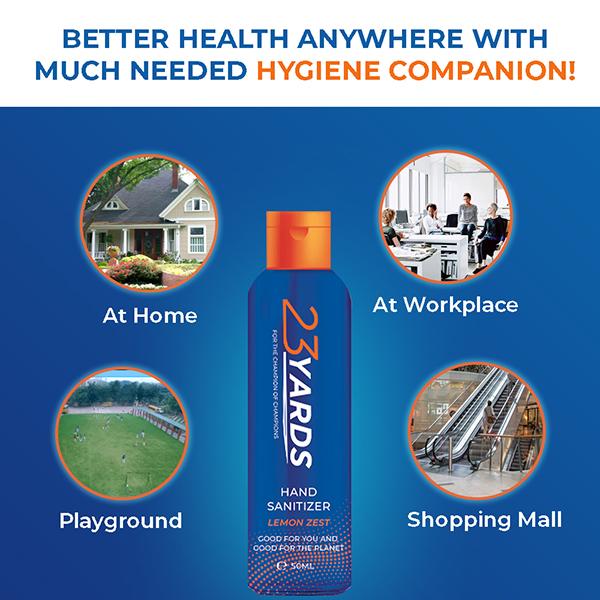 23 Yards Hand Sanitiser Pocket Size Pack of 8 50 ml - Hand Sanitizer