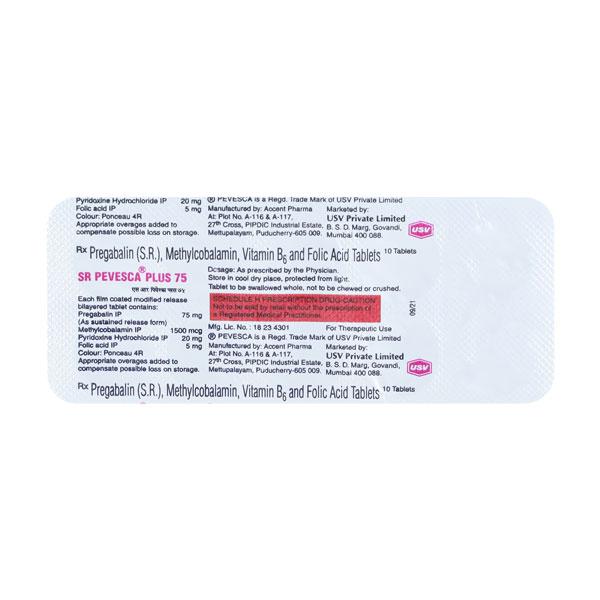 Netmeds | Pevesca Plus SR 75mg Tablet 10'S