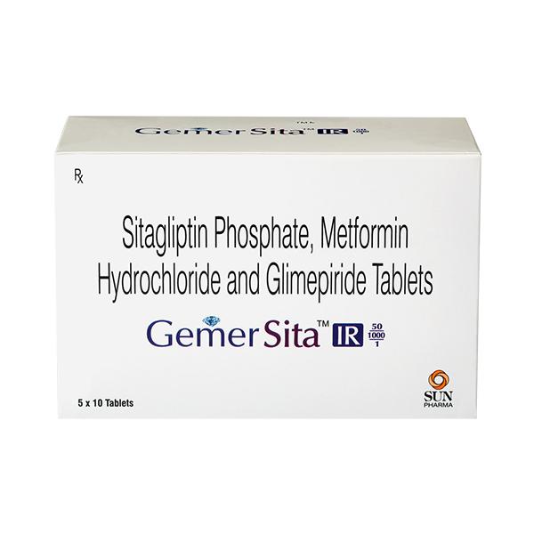 GEMER SITA IR 50/1000/1 Tablet 10's - Diabetes-Ant