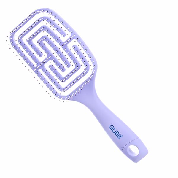 GUBB Paddle Vent Brush , Vented Hair Brush Broad (Lilac) - French Hues 1's - Hair Brushes