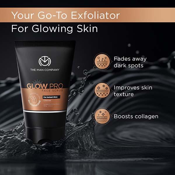 The Man Company Glow Pro Face Care Kit Face Wash, Exfoliates and Moisturises - Gift set 3's - Face Washes