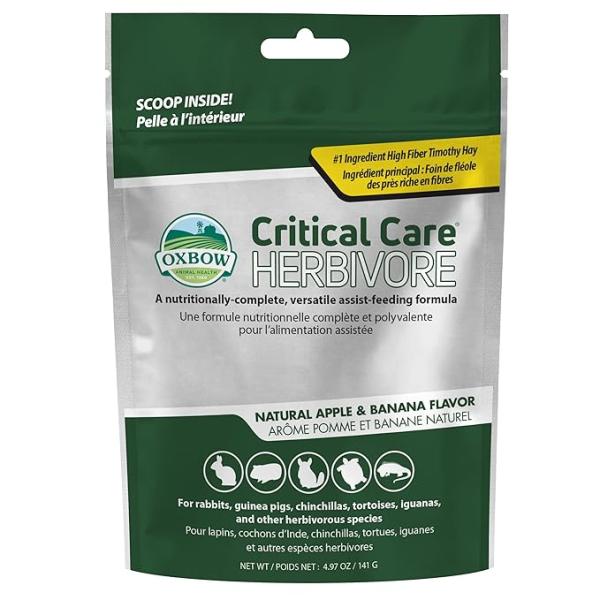Oxbow Critical Care Herbivore Pet Supplement - Apple & Banana Flavor 141 g