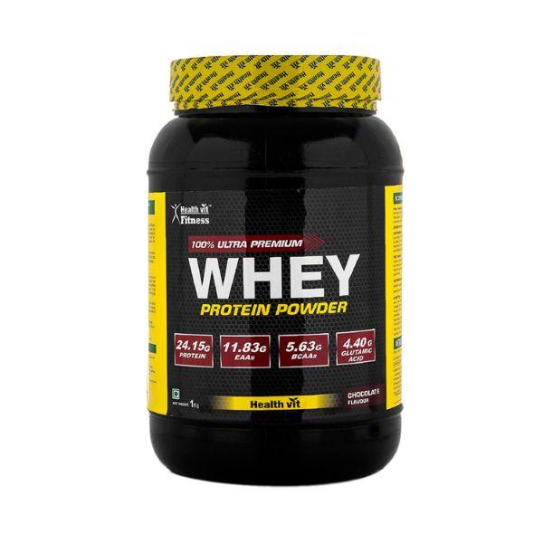 Healthvit Fitness 100% Ultra Premium Whey Protein (Chocolate Flavor, 2KG/4.4lbs) 2000 gm