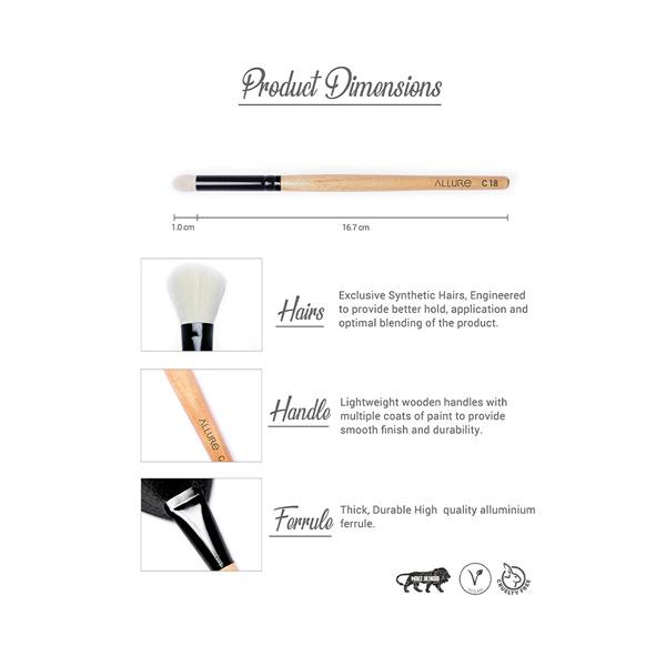 Allure Crease Brush (round Eye Brush C-18 ) 1's - Eye Brush