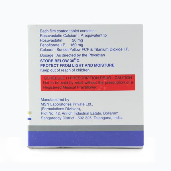 Rozucor F 20mg Tablet 10'S - High Cholesterol-Dys