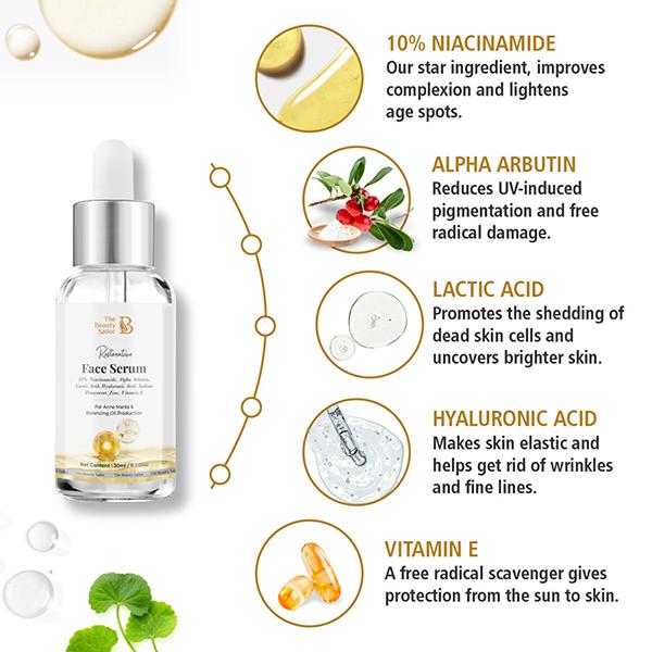 The Beauty Sailor 10 Percent Niacinamide Serum Enriched with Alpha Arbutin, Hyaluronic Acid 30 ml - Face Gels