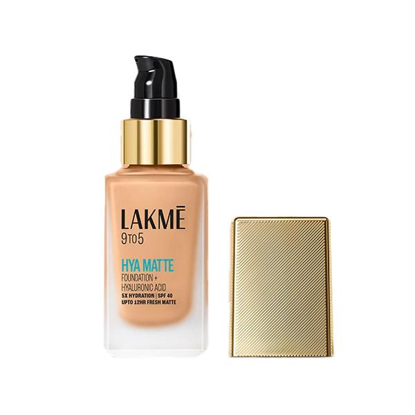 Netmeds | Lakme 9To5 Hya Matte Foundation + Hyaluronic Acid Cool Rose 25 ml