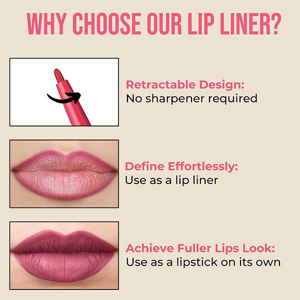 Insight Cosmetics Glide On Lip Liner - Ghosted 0.3 gm - Lip Liners