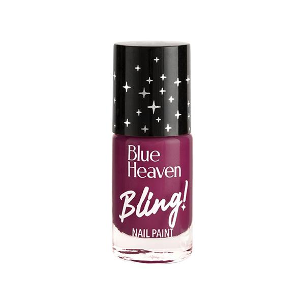 Blue Heaven Bling Nail Paint, Plum Flash-20 8 ml - Nail Polish